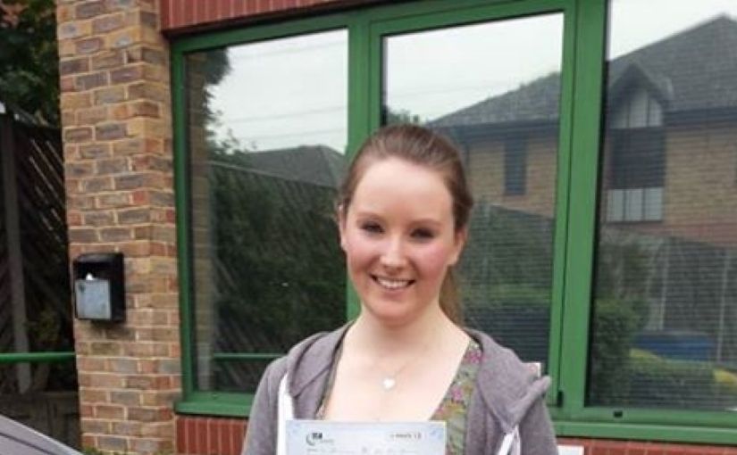 Alice from Ascot passed her driving test at Chertsey