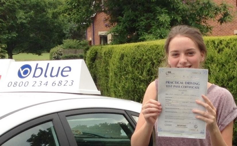 Maddie of Windsor, Berkshire passed her driving test in Slough