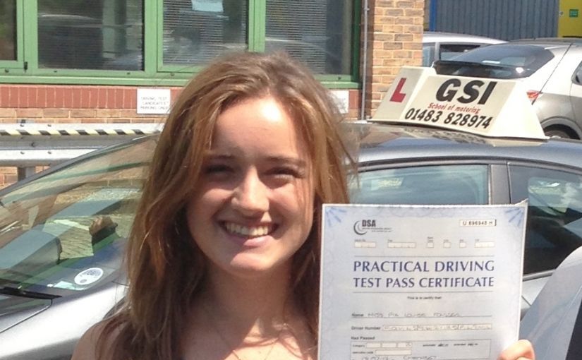 Pia of Twickenham, London passed her driving test FIRST TIME