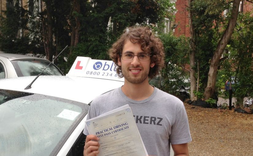 Julian of Windsor, passed his driving test in Slough