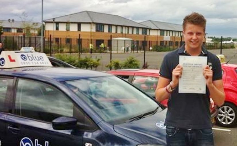 Well done Oli of Aldershot who passed his driving test in Farnborough