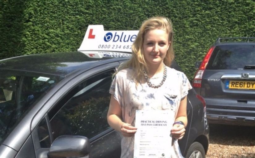 Emma of Ascot, Berkshire passed her driving test FIRST TIME
