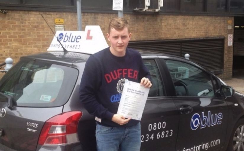 Thomas of Arborfield, Berkshire passed his driving test in Reading