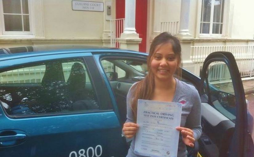 Congratulations to Sattee Ramcharun who passed her driving test at Reading today.