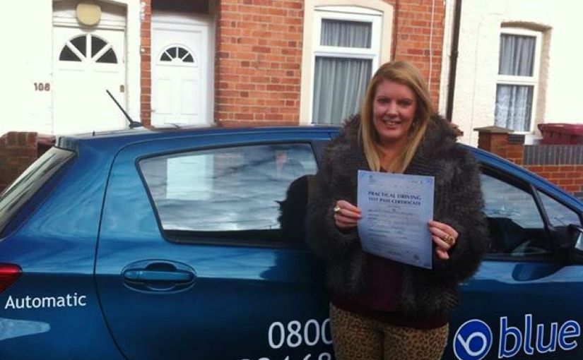 Charlotte Robinson passed her practical driving test in Reading