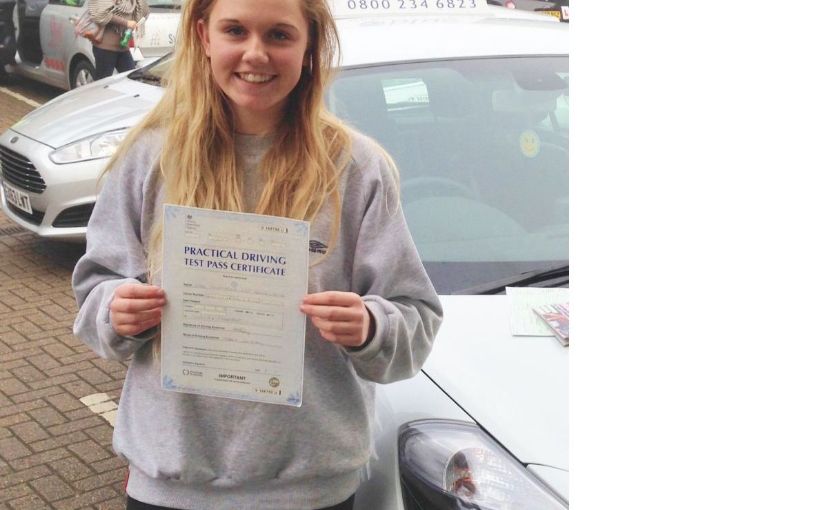 Congratulations to Francesca of Ascot, Berkshire who passed her driving test FIRST TIME