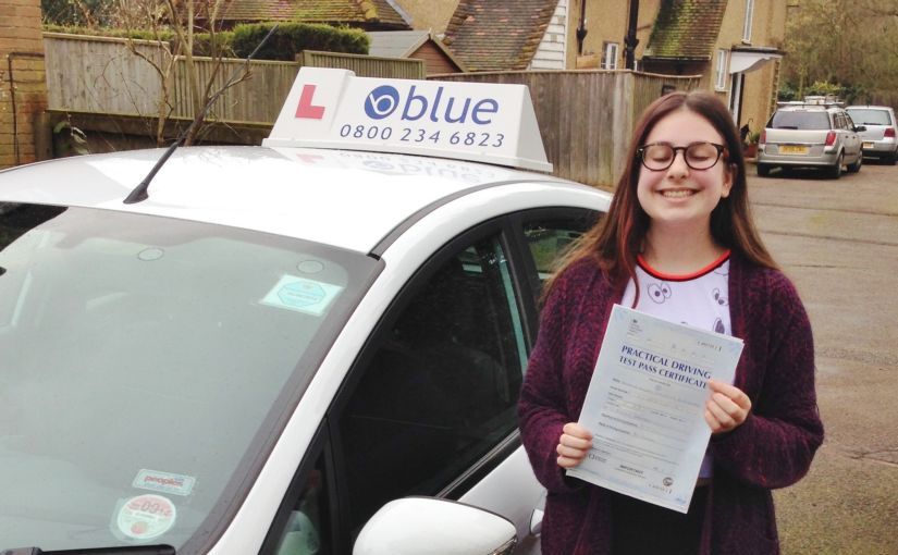 Well done to Millie of Eton, Berkshire who passed her driving test on her first attempt in Slough