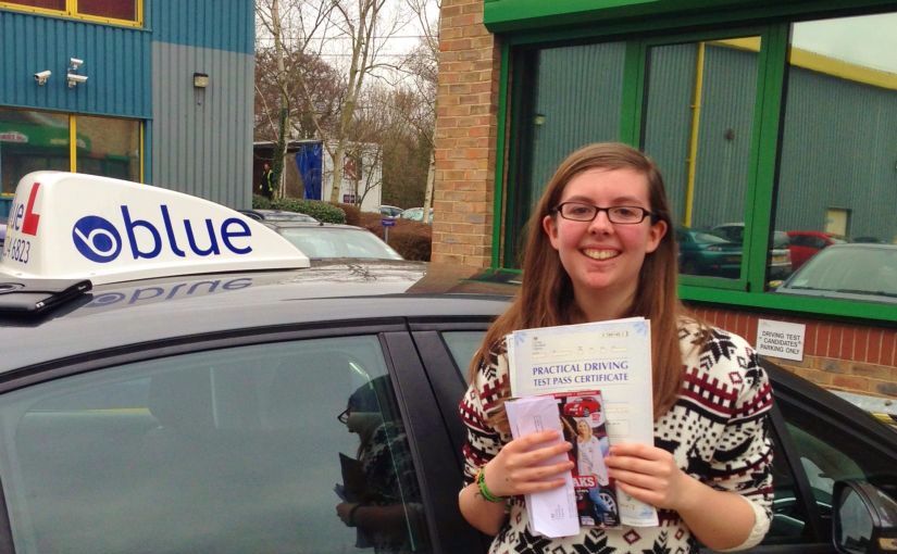 Congratulations to Emma of Bracknell, Berkshire who passed her driving test in Chertsey with only a couple of minor faults