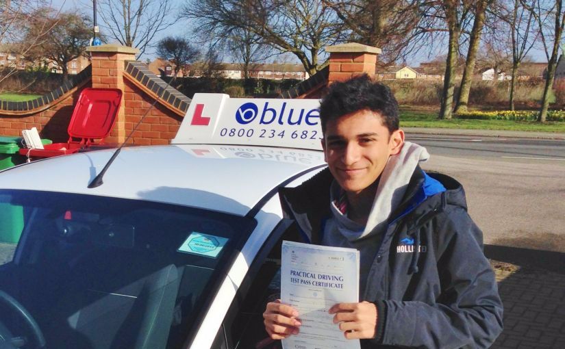 Congratulations to Hamzah Khan who passed his driving test in Slough