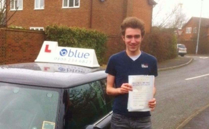 Congratulations to James Cummings from Bracknell on passing your driving test in Chertsey on your FIRST attempt