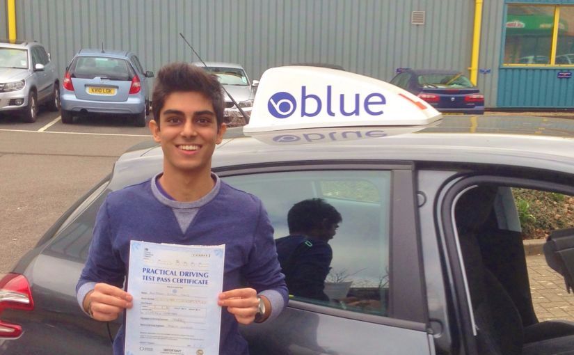 Great result for Tabh Hans of Ascot, Berkshire who passed his driving test First Time