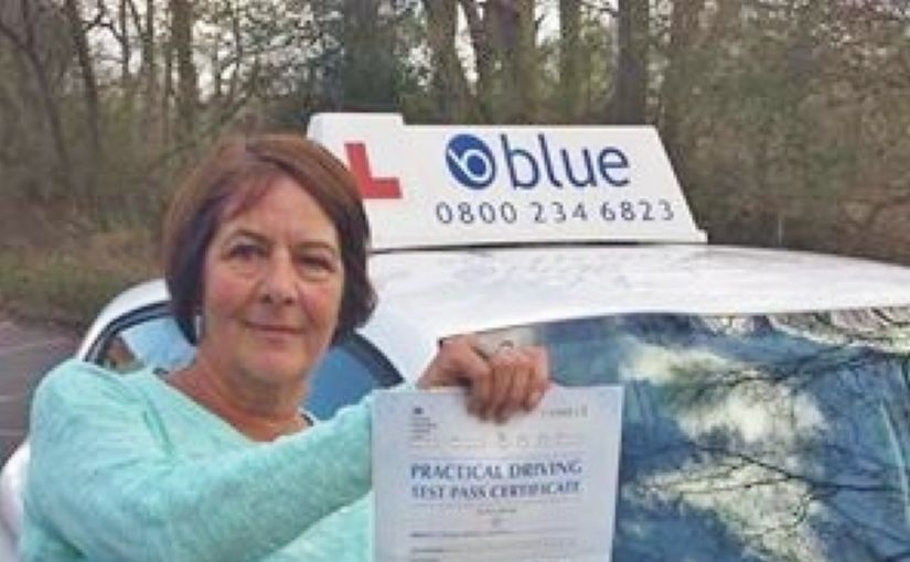 Congratulations Lesley on passing your driving test today at Chertsey