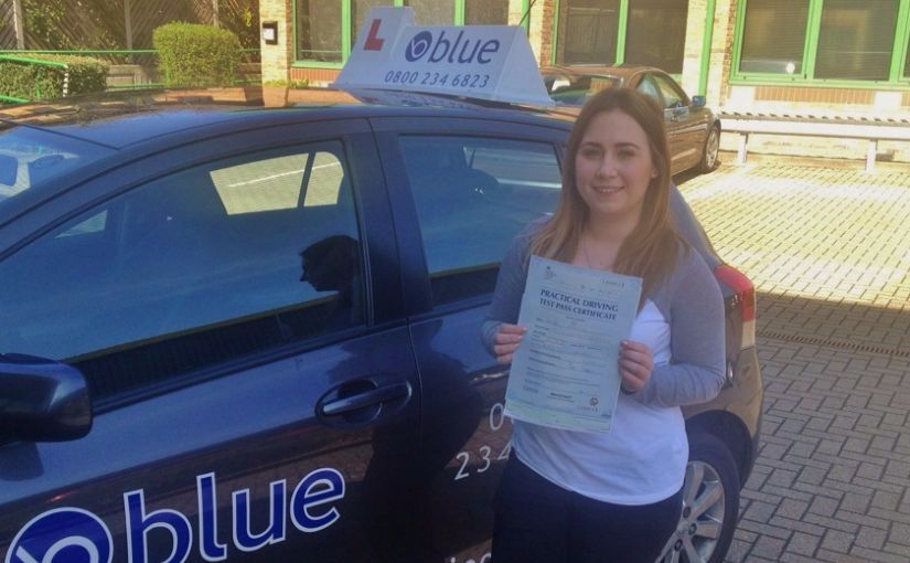 Well done to Amber of Ascot, Berkshire who passed her driving test in Chertsey with just a few driver faults