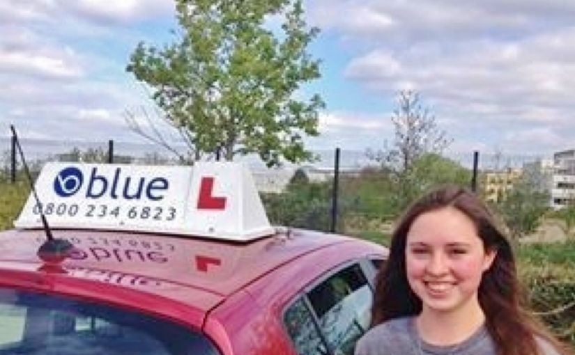 Well done Megan Perrett from Bracknell on passing your driving test today in Farnborough.