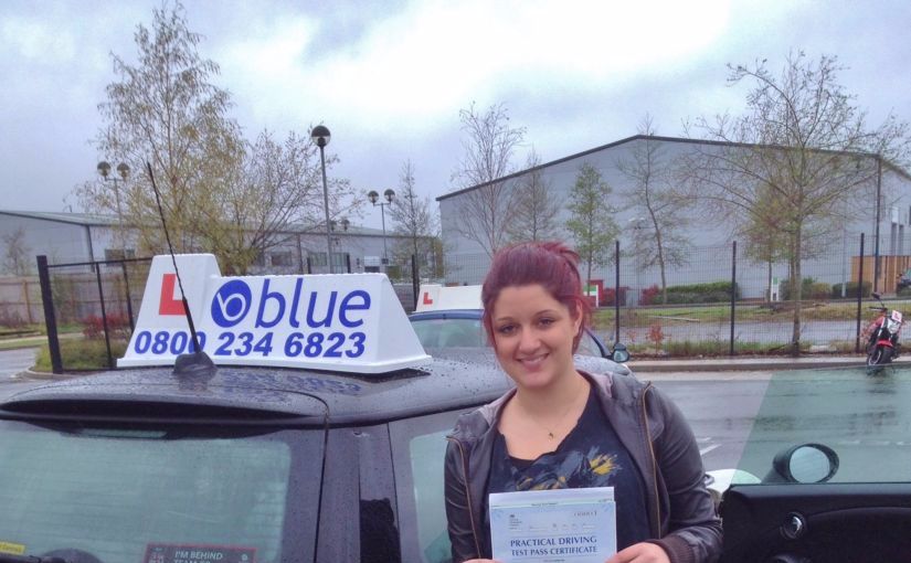 Congratulations Lilli who passed her driving test First Time in Farnborough