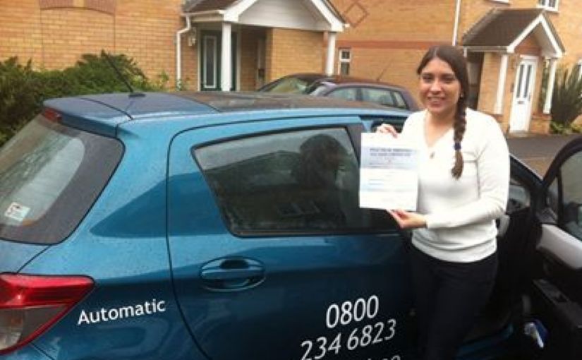 Well done Christine Held on passing her practical test yesterday in Reading