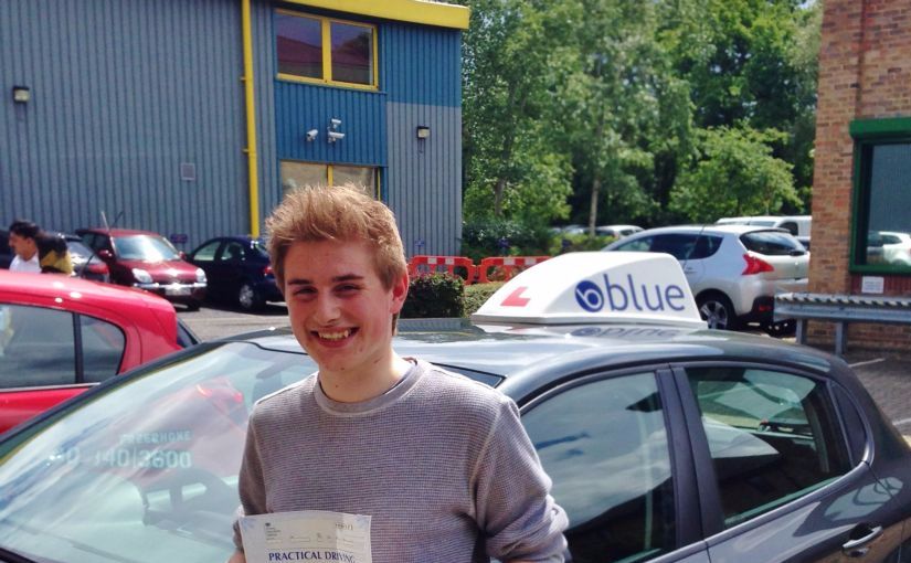 Perfect result for Blake of Ascot, Berkshire who passed his driving test First Time with just ONE driver fault