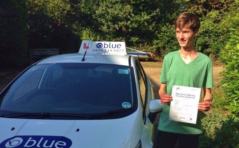 Great result for Robert Dickinson of Chavey Down, Ascot who passed his test driving test in Slough