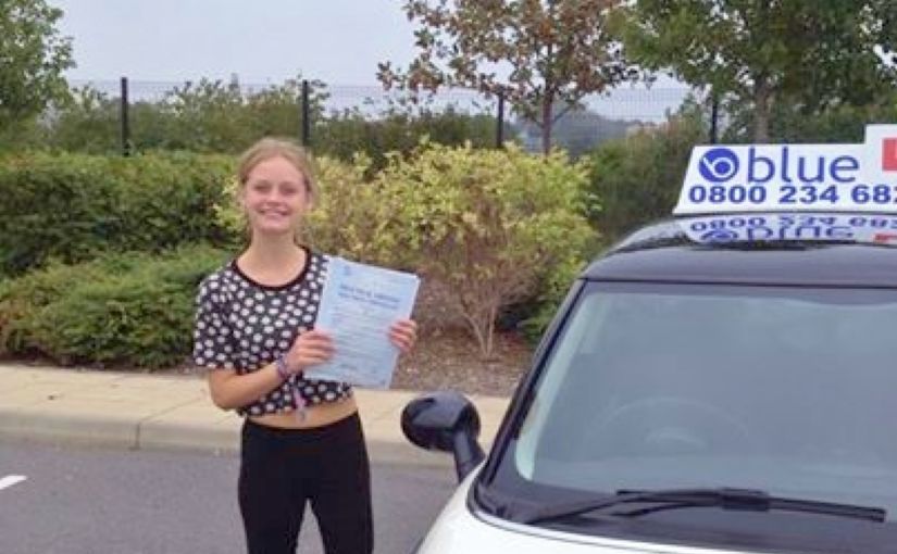 Congratulations to Sophie Palmer who passed her driving test in farnborough