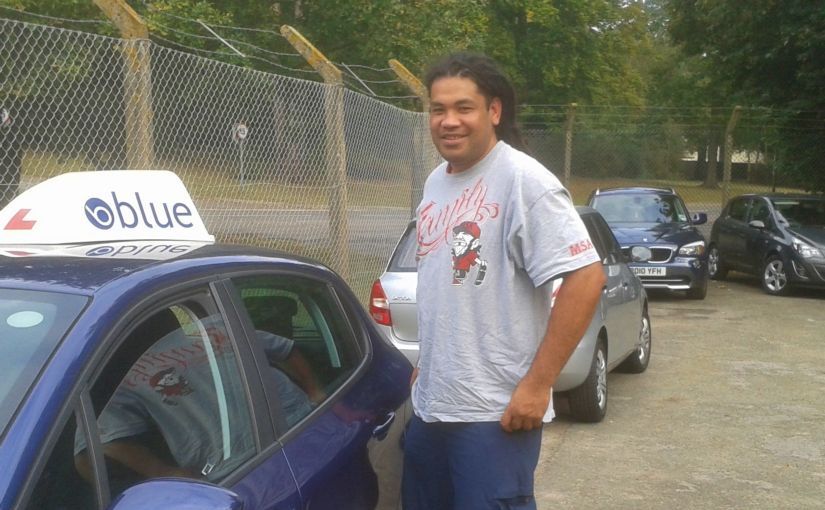 Paino of Camberley who passed his driving test