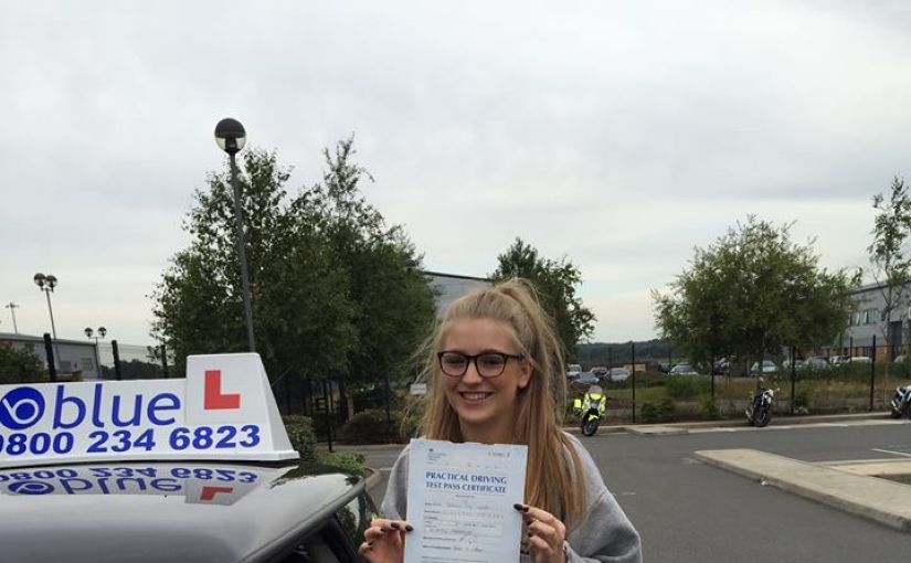 ongratulations to Jessica Homer on passing her driving test in Farnborough