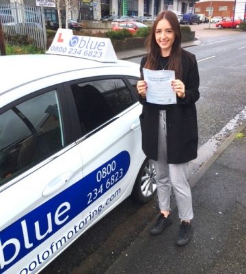 Amber Godfrey Passed Driving Test in Slough