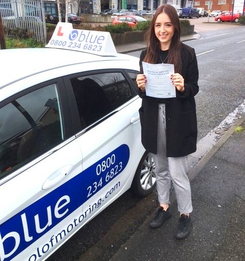 A brilliant result for Amber Godfrey of Maidenhead who passed her test in Slough