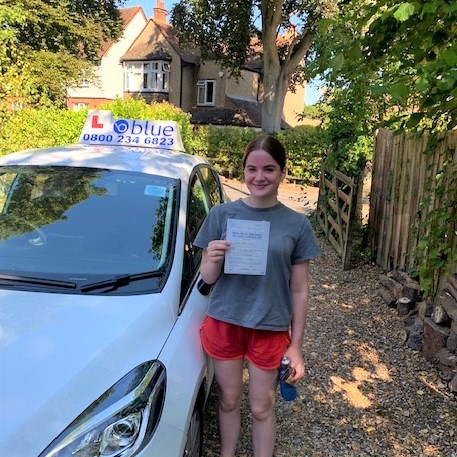 Andie Casale of Windsor Passed Driving test in Uxbridge