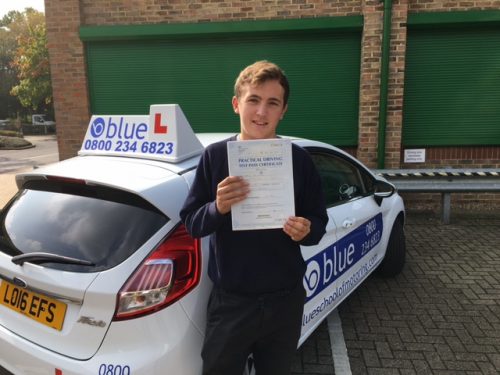 Great result for Dan Fenton of Ascot, Berkshire who passed his driving test