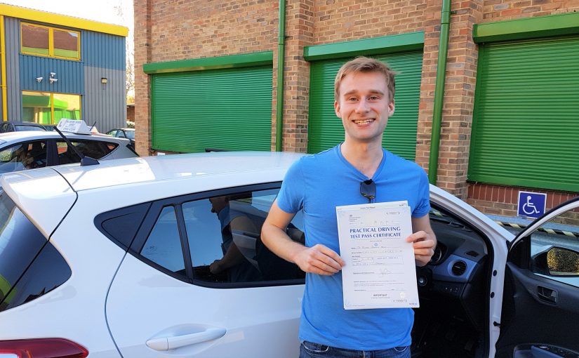 Richard Sale of Ascot, Berkshire who passed his driving test FIRST time