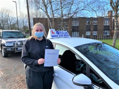 Ashleigh Reid of Windsor Passed her Driving Test in Slough