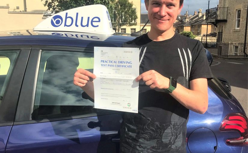 Mark Collier from Bath in Somerset passed his driving test