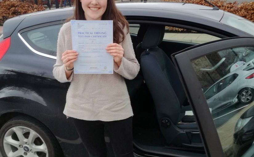 Becky Sanders Passed her driving test in Farnborough first time