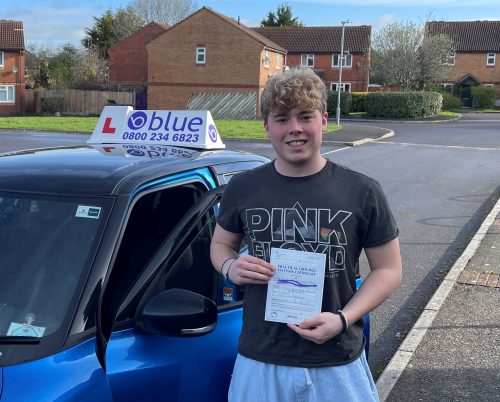 Benjamin Hails passed Driving Test in Trowbridge