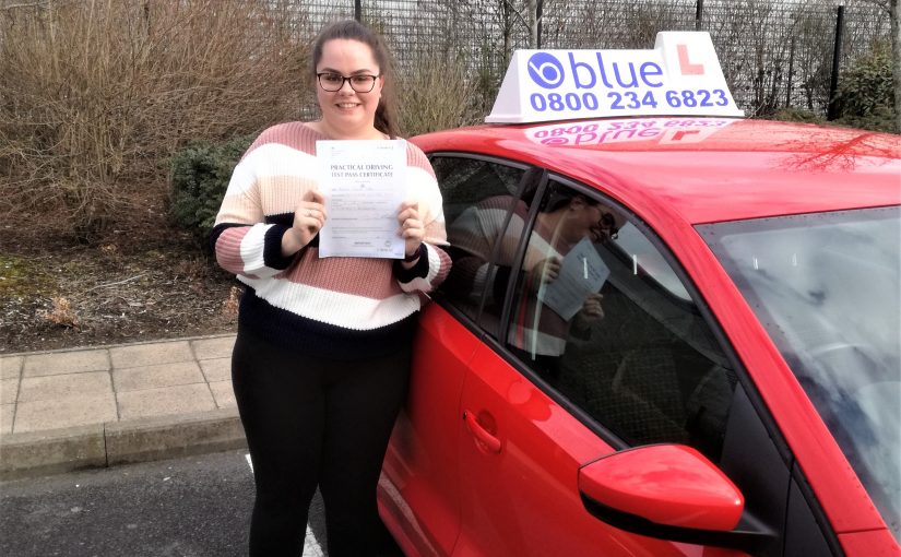 Hannah Coles of Blackwater Hampshire passed her driving test today at Farnborough