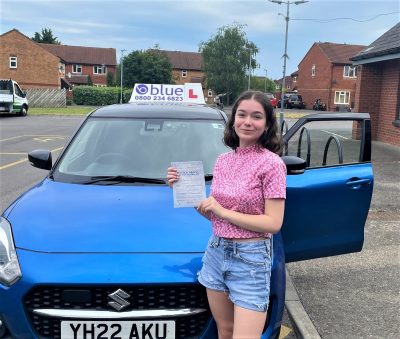Bliss Keller of Frome Passed Driving Test in Trowbridge First Time