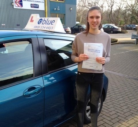 Congratulations to Sophie Edgar passed her test in Chertsey