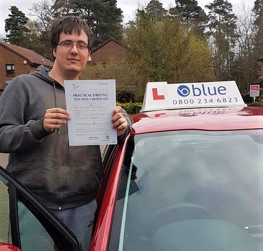 Congratulations Nathan on passing your driving Test first