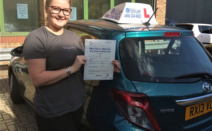 Ruby Cooper of Bracknell ,Berkhsire who passed her driving test FIRST Attempt