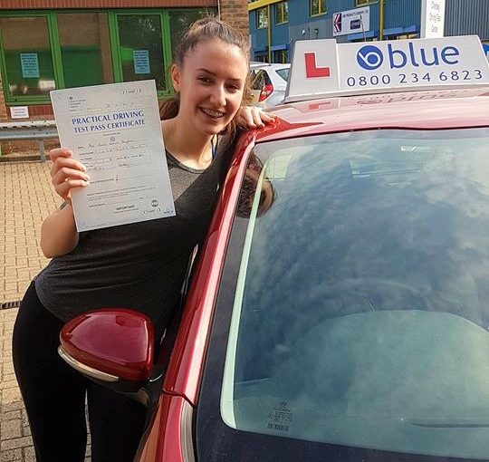 Annie passed your driving Test today at Chertsey