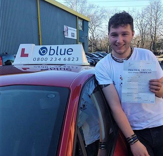 Congratulations Harry on passing your driving Test first time