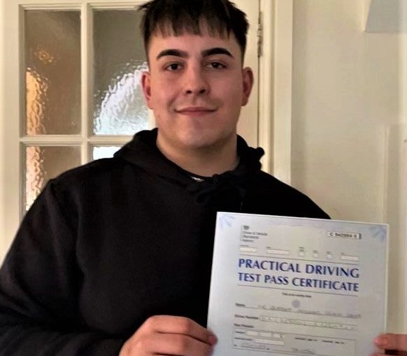 Bradley Davis of Ilminster Passed his Driving Test