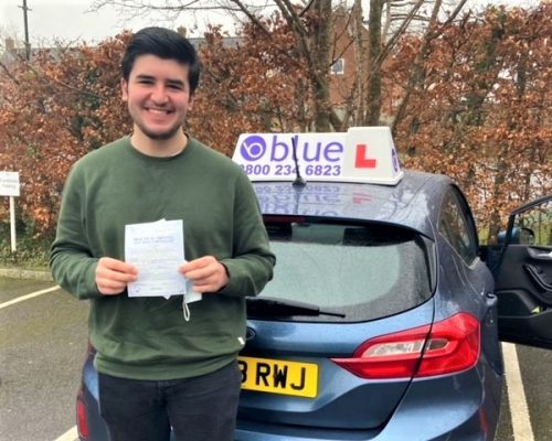 Bruno Casey Passed his Driving test in Yeovil Somerset