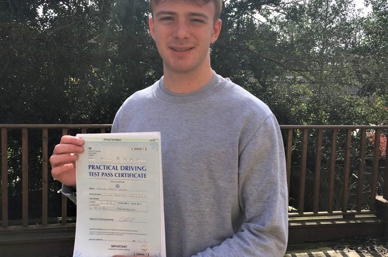 Camberley Driving test pass for Callum Lowry