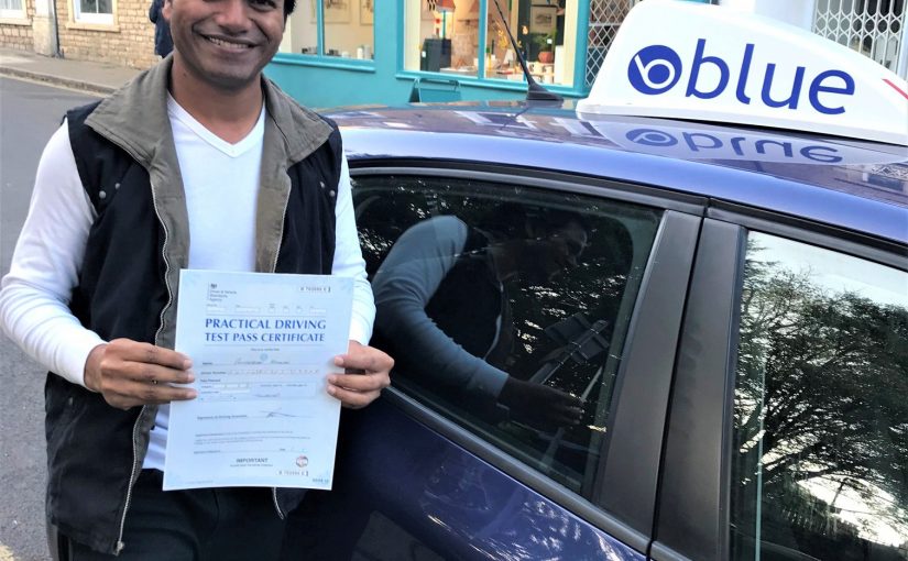 Chandrabhan Singh Kushwah Frome in Somerset passed driving