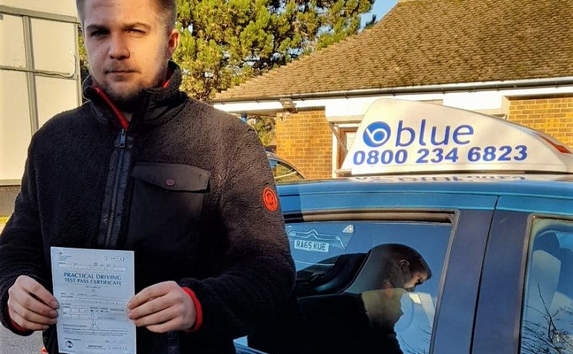 Charlie Hay from Bracknell passed his driving test in Basingstoke first attempt