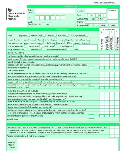 Check Test ADI Form