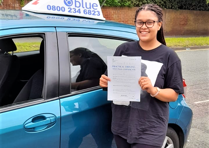 Chelsea Kalinga from Spencers Wood passed her driving test in Reading