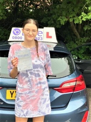 Courtney Gregory Passed Driving Test First Time in Yeovil