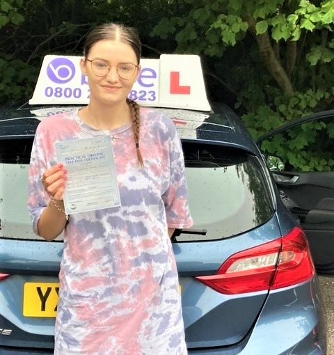 Courtney Gregory Passed Driving Test First Time in Yeovil